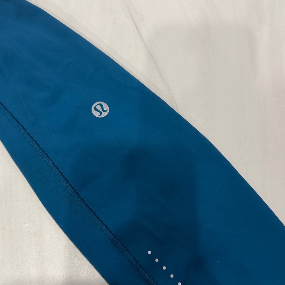 Lululemon FAST AND FREE TIGHT 25" *NULUX Teal Blue Leggings Size 4 - Picture 6 of 6